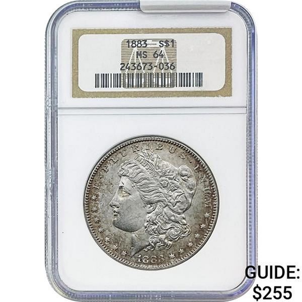 1883 Morgan Silver Dollar NGC MS64