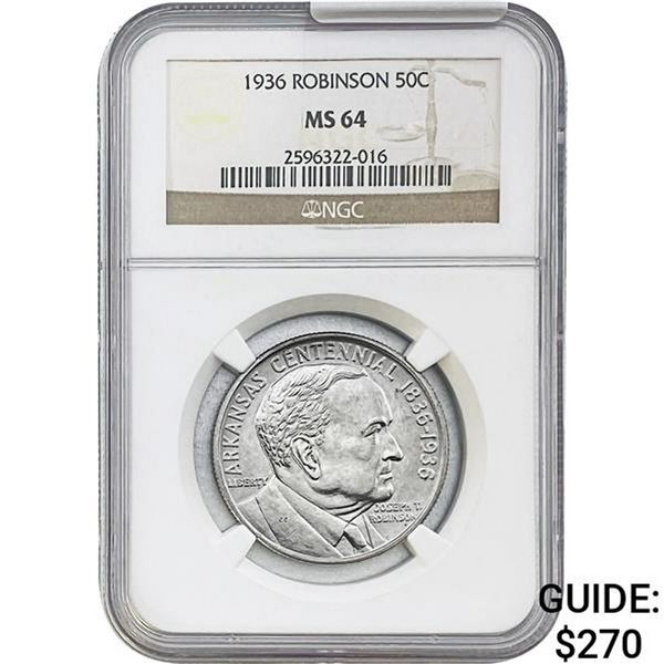 1936 Robinson Half Dollar NGC MS64