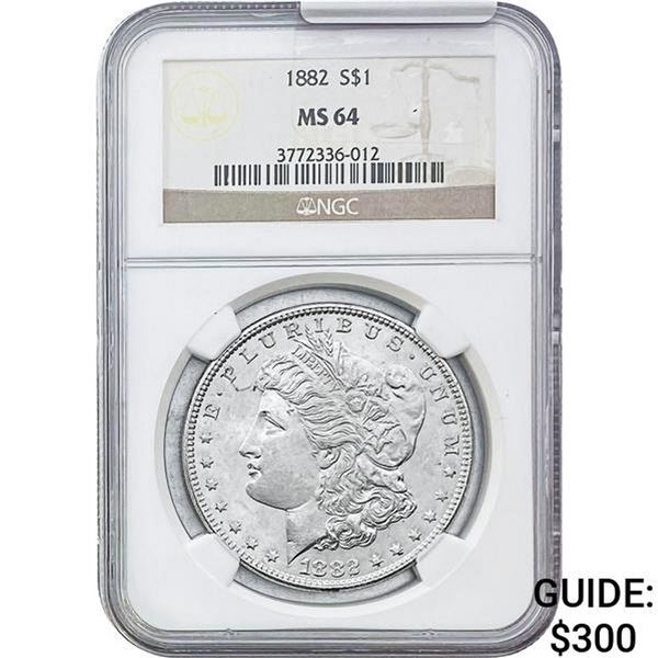 1882 Morgan Silver Dollar NGC MS64