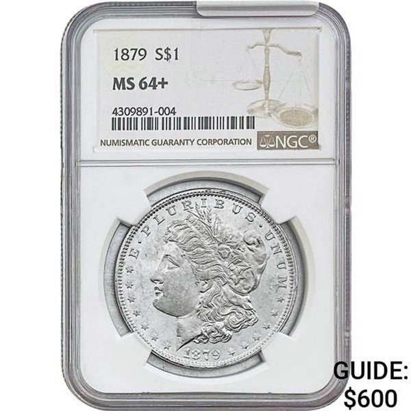 1879 Morgan Silver Dollar NGC MS64+
