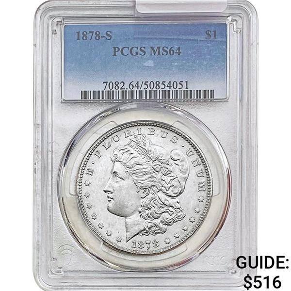 1878-S Morgan Silver Dollar PCGS MS64