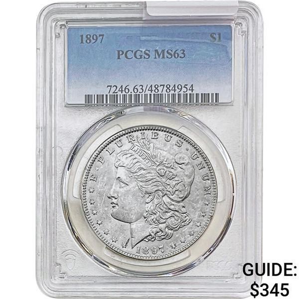 1897 Morgan Silver Dollar PCGS MS63