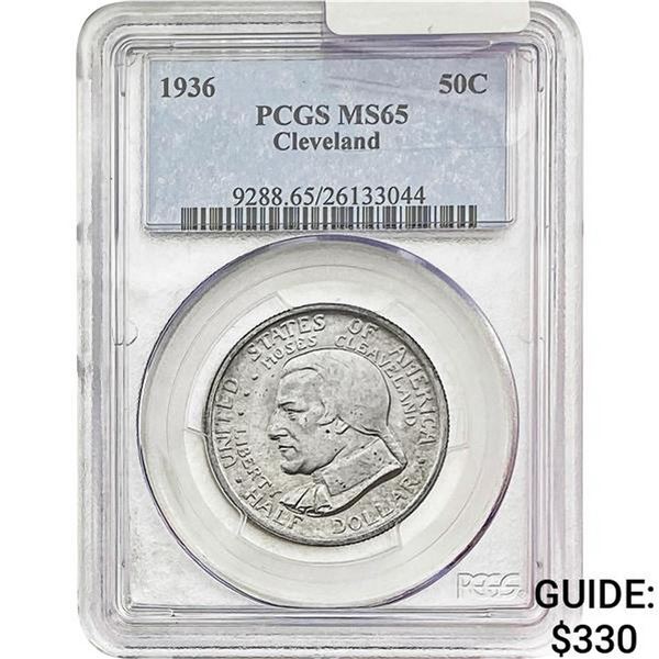 1936 Cleveland Half Dollar PCGS MS65