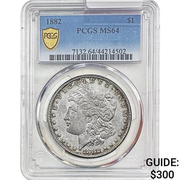 1882 Morgan Silver Dollar PCGS MS64