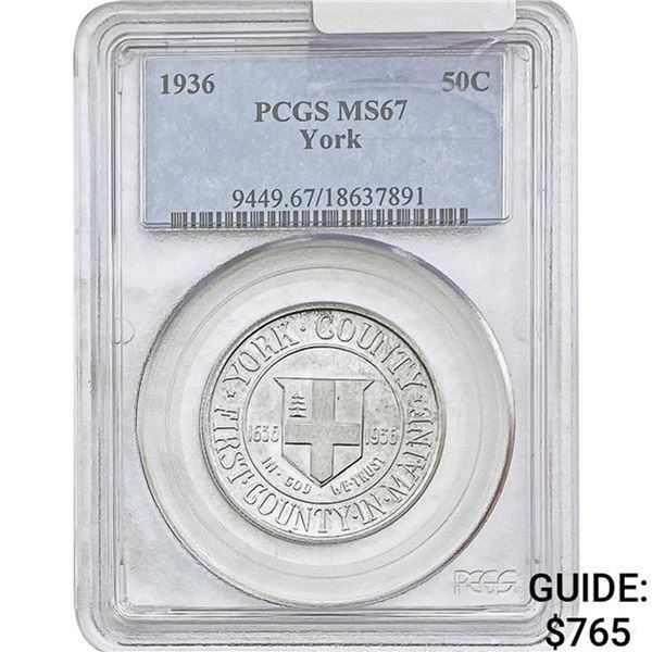 1936 York Half Dollar PCGS MS67