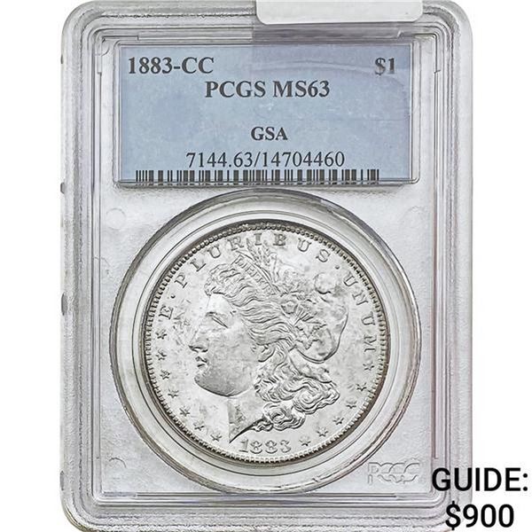 1883-CC Morgan Silver Dollar PCGS MS63 GSA