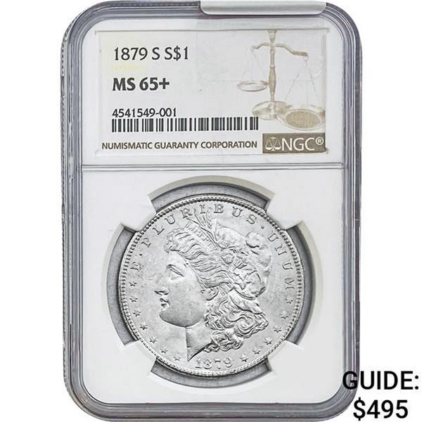 1879-S Morgan Silver Dollar NGC MS65+