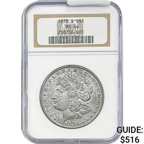 1878-S Morgan Silver Dollar NGC MS64