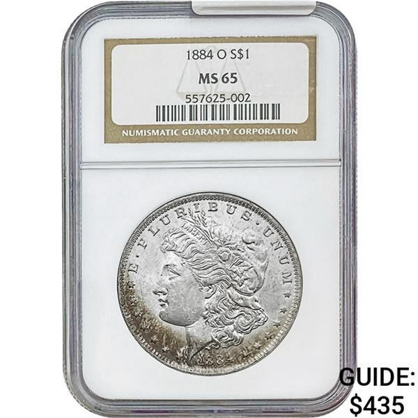 1884-O Morgan Silver Dollar NGC MS65