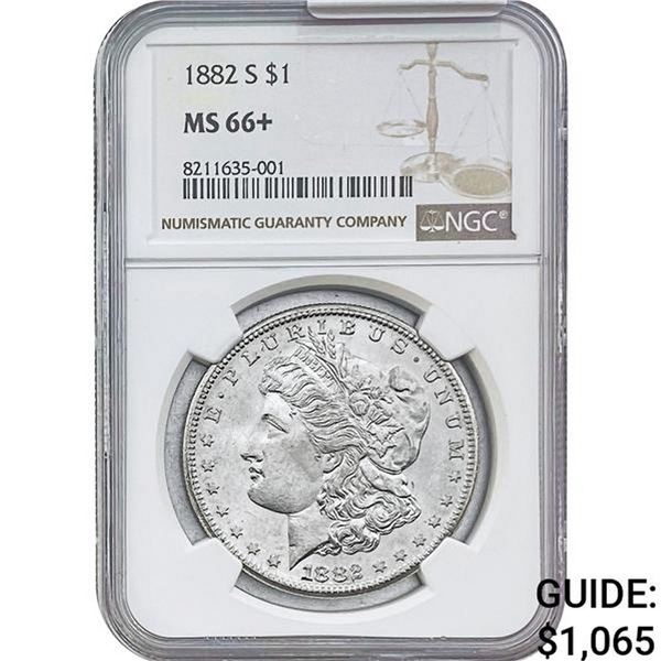 1882-S Morgan Silver Dollar NGC MS66+