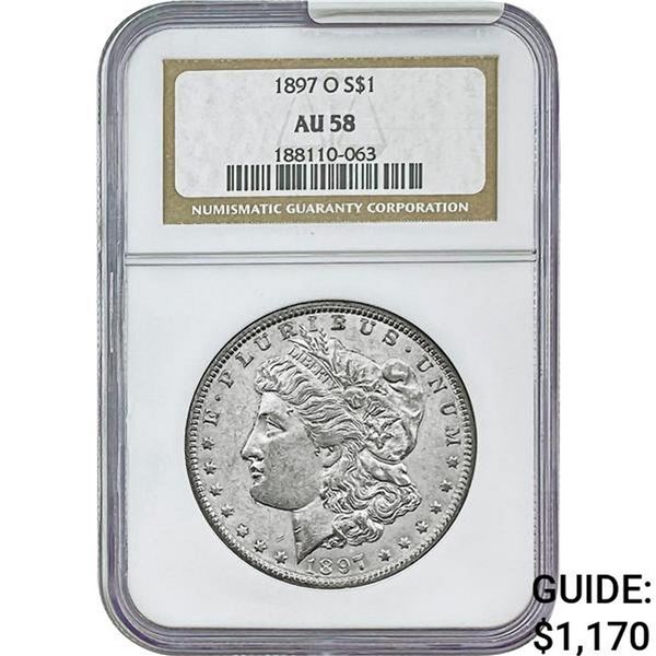 1897-O Morgan Silver Dollar NGC AU58