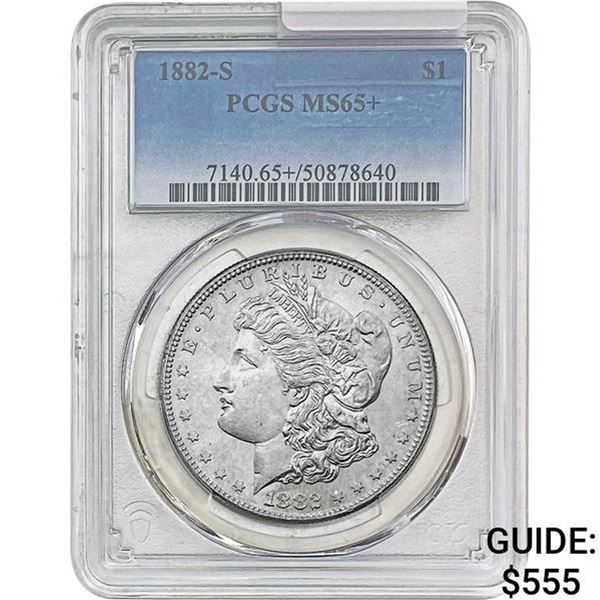 1882-S Morgan Silver Dollar PCGS MS65+