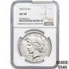 Image 1 : 1927-D Silver Peace Dollar NGC AU58