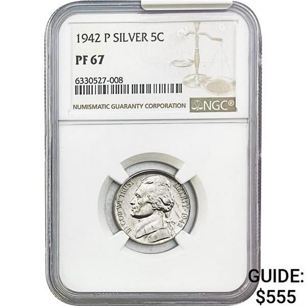 1942-P Jefferson Nickel NGC PF67