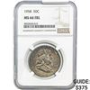 Image 1 : 1958 Franklin Half Dollar NGC MS66 FBL