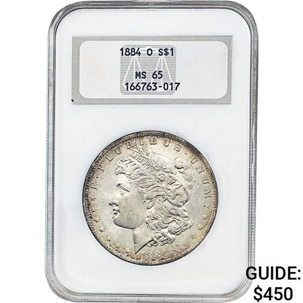 1884-O Morgan Silver Dollar NGC MS65