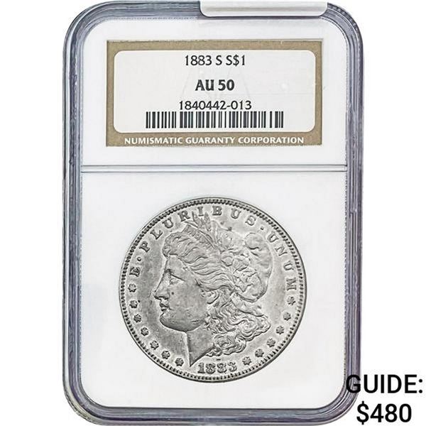 1883-S Morgan Silver Dollar NGC AU50