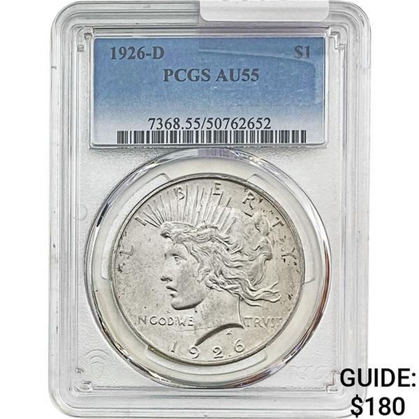 1926-D Silver Peace Dollar PCGS AU55