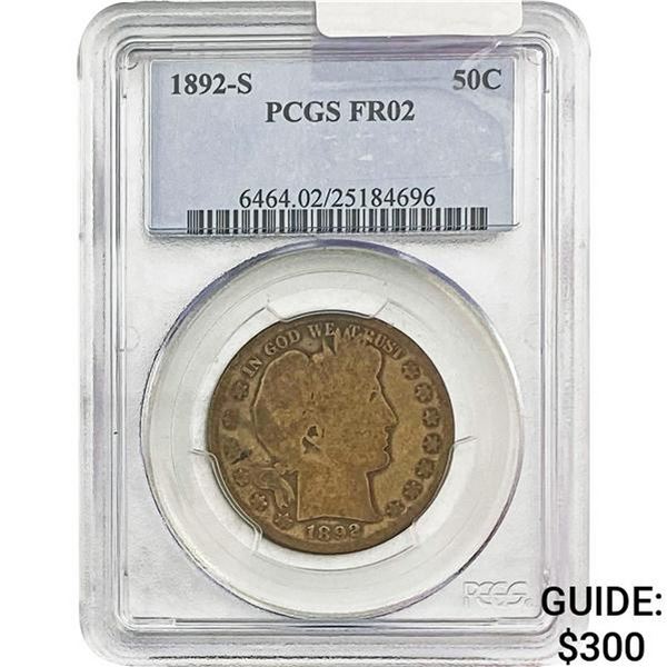1892-S Barber Half Dollar PCGS FR02