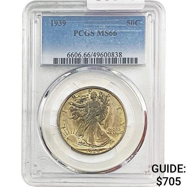 1939 Walking Liberty Half Dollar PCGS MS66