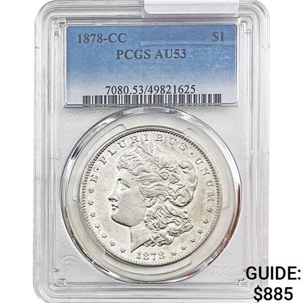 1878-CC Morgan Silver Dollar PCGS AU53