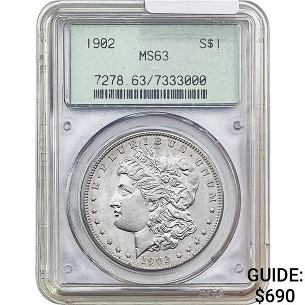 1902 Morgan Silver Dollar PCGS MS63