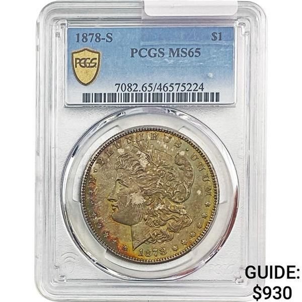 1878-S Morgan Silver Dollar PCGS MS65