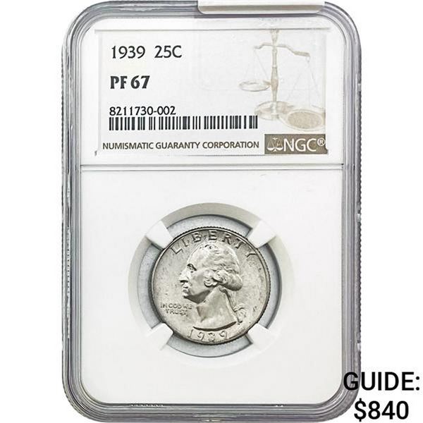 1939 Washington Silver Quarter NGC PF67