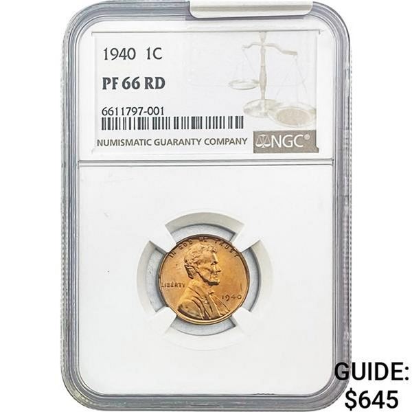 1940 Wheat Cent NGC PF66 RD