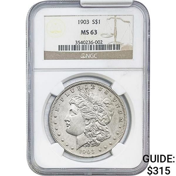 1903 Morgan Silver Dollar NGC MS63