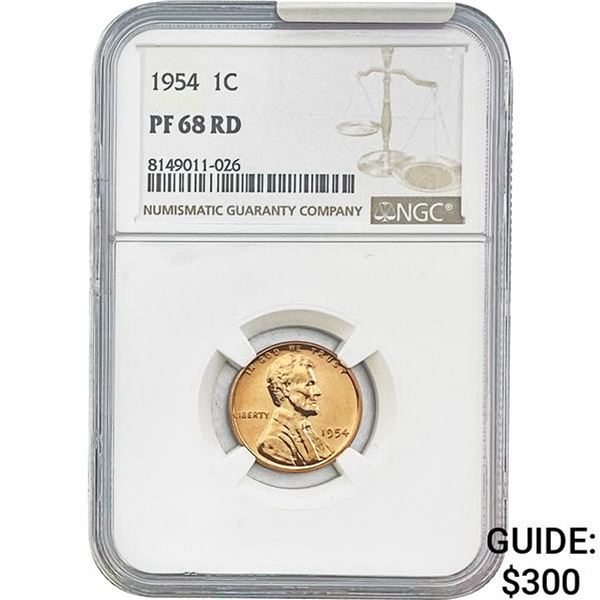 1954 Wheat Cent NGC PF68