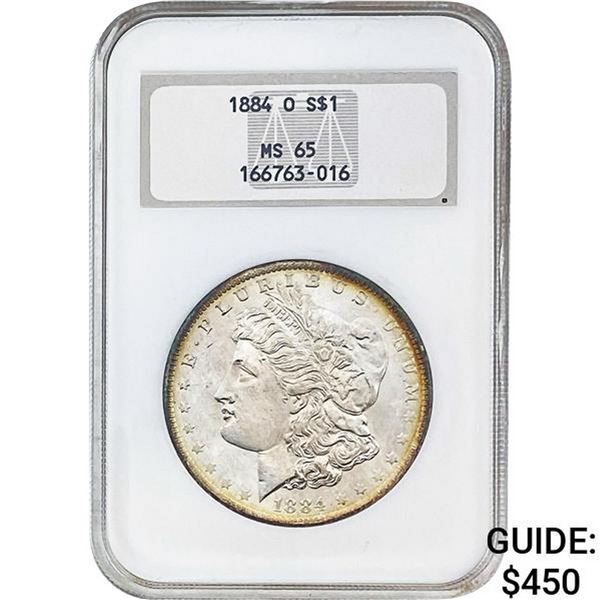 1884-O Morgan Silver Dollar NGC MS65