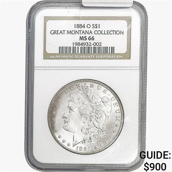 1884-O Morgan Silver Dollar NGC MS66