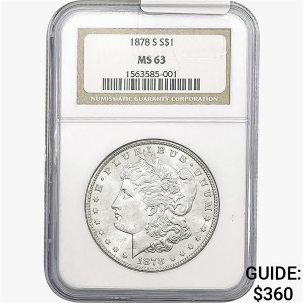 1878-S Morgan Silver Dollar NGC MS63