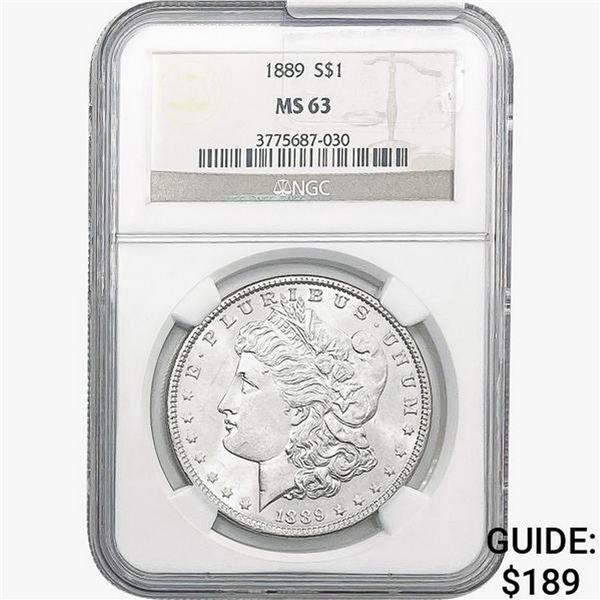 1889 Morgan Silver Dollar NGC MS63