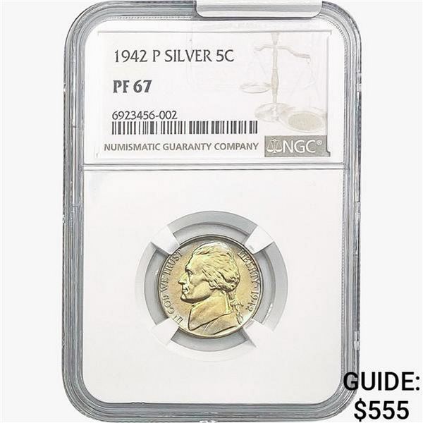1942-P Jefferson Nickel NGC PF67