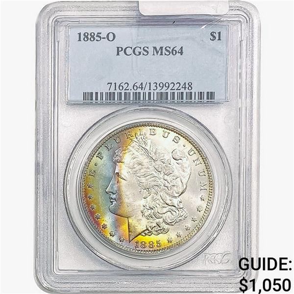 1885-O Morgan Silver Dollar PCGS MS64