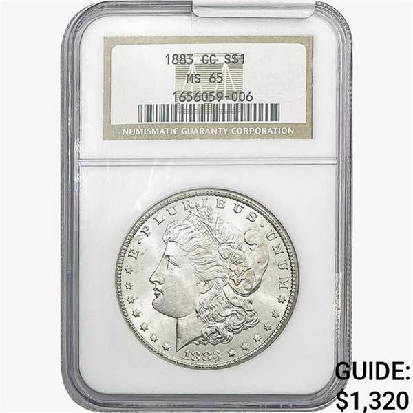 1883-CC Morgan Silver Dollar NGC MS65