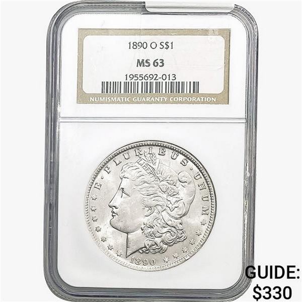 1890-O Morgan Silver Dollar NGC MS63