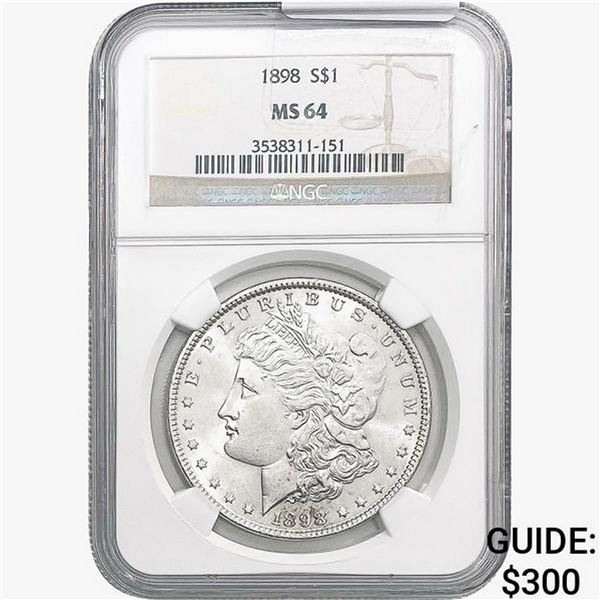 1898 Morgan Silver Dollar NGC MS64