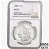Image 1 : 1884-CC Morgan Silver Dollar NGC MS62