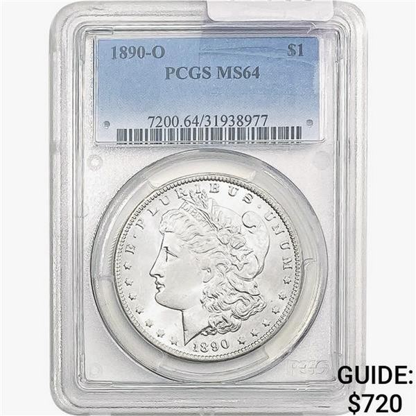 1890-O Morgan Silver Dollar PCGS MS64