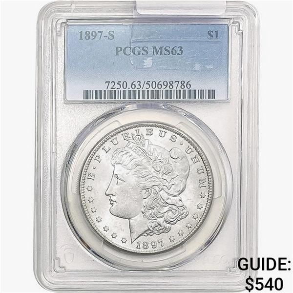 1897 Morgan Silver Dollar PCGS MS63