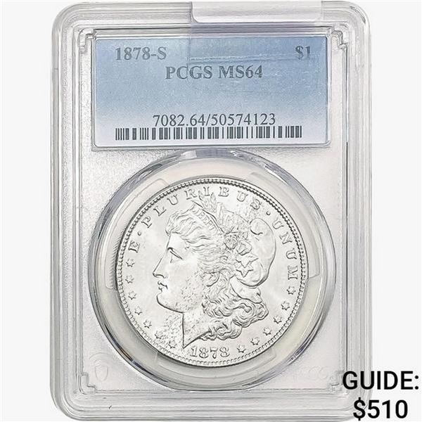 1878-S Morgan Silver Dollar PCGS MS64