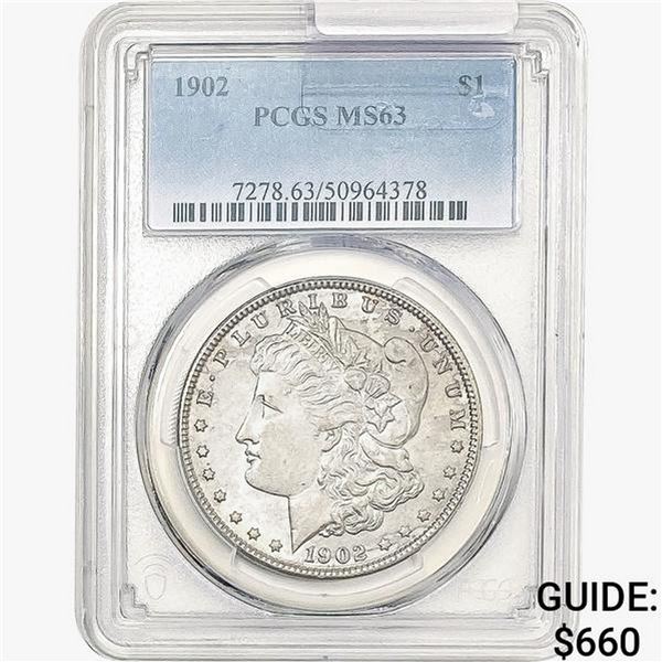 1902 Morgan Silver Dollar PCGS MS63
