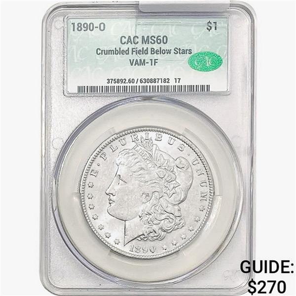 1890-O Morgan Silver Dollar CAC MS60