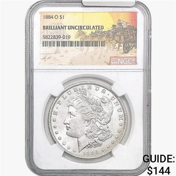 1884-O Morgan Silver Dollar NGC BU