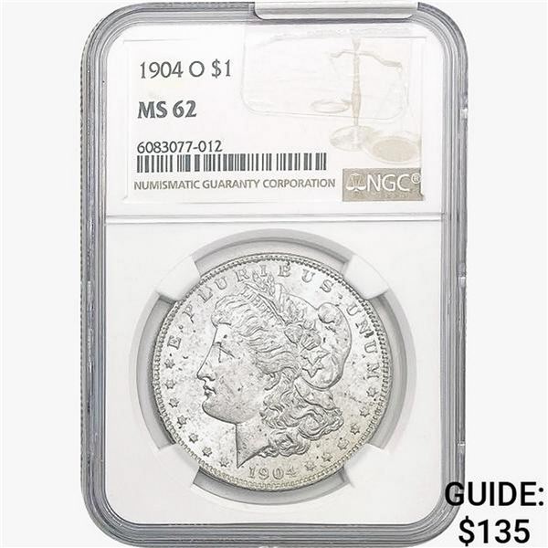 1904-O Morgan Silver Dollar NGC MS62