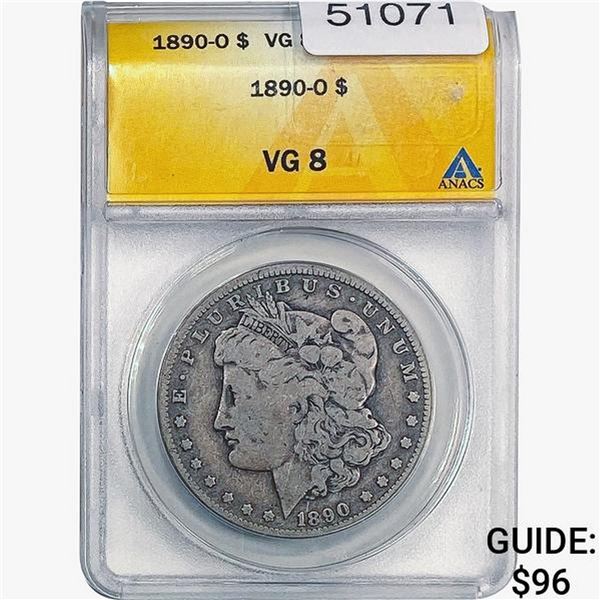 1890-O Morgan Silver Dollar ANACS VG8