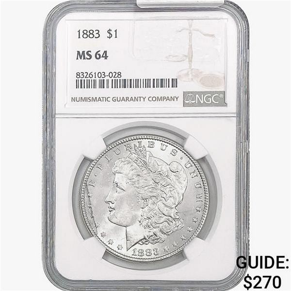 1883 Morgan Silver Dollar NGC MS64